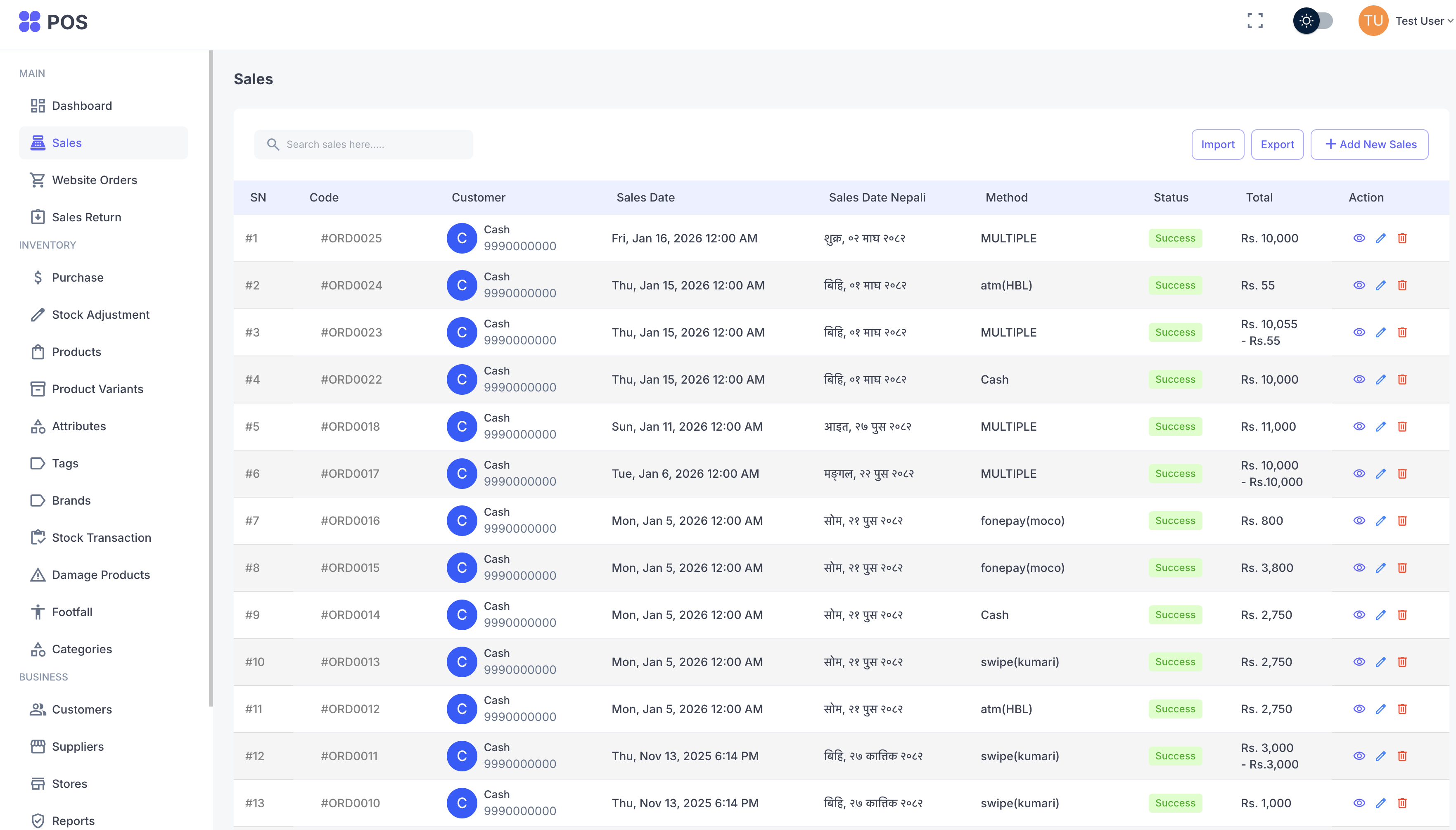 Point of Sales Inventory Management